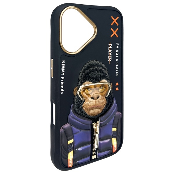 iTok webáruház - Hurtel Nimmy Cool&Cute 2.0 Monkey tok iPhone 16-hoz (fekete) 4 Nimmy Cool&Cute 2.0 Monkey case for iPhone 16 (fekete)