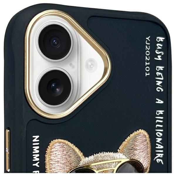 iTok webáruház - Hurtel Nimmy Glasses Cool Dog tok iPhone 16 készülékhez (fekete) 3 Nimmy Glasses Cool Dog iPhone 16 Case (fekete)