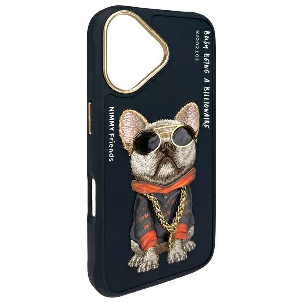 iTok webáruház - Hurtel Nimmy Glasses Cool Dog tok iPhone 16 készülékhez (fekete) 4 Nimmy Glasses Cool Dog iPhone 16 Case (fekete)