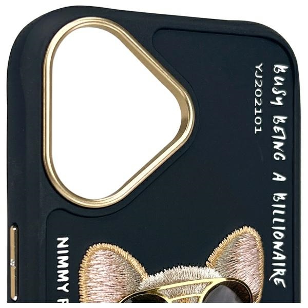 iTok webáruház - Hurtel Nimmy Glasses Cool Dog tok iPhone 16 készülékhez (fekete) 5 Nimmy Glasses Cool Dog iPhone 16 Case (fekete)