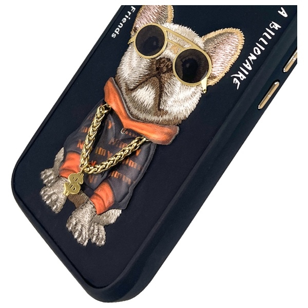 iTok webáruház - Hurtel Nimmy Glasses Cool Dog tok iPhone 16 készülékhez (fekete) 7 Nimmy Glasses Cool Dog iPhone 16 Case (fekete)