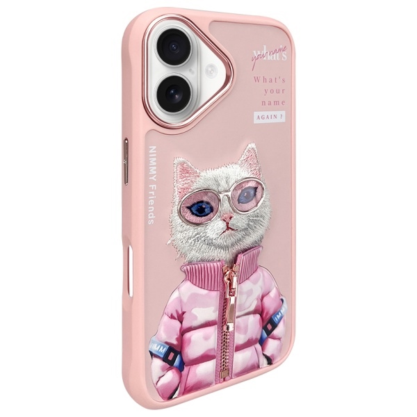 iTok webáruház - Hurtel Nimmy Cool&Cute 2.0 Cat tok iPhone 16-hoz (rózsaszín) 2 Nimmy Cool&Cute 2.0 Cat Case for iPhone 16 (rózsaszín)