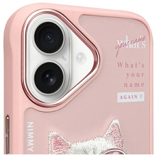 iTok webáruház - Hurtel Nimmy Cool&Cute 2.0 Cat tok iPhone 16-hoz (rózsaszín) 3 Nimmy Cool&Cute 2.0 Cat Case for iPhone 16 (rózsaszín)