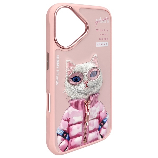 iTok webáruház - Hurtel Nimmy Cool&Cute 2.0 Cat tok iPhone 16-hoz (rózsaszín) 4 Nimmy Cool&Cute 2.0 Cat Case for iPhone 16 (rózsaszín)