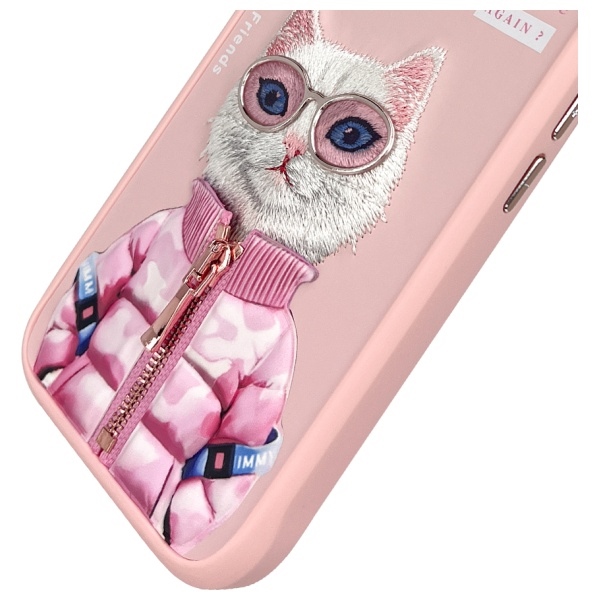 iTok webáruház - Hurtel Nimmy Cool&Cute 2.0 Cat tok iPhone 16-hoz (rózsaszín) 7 Nimmy Cool&Cute 2.0 Cat Case for iPhone 16 (rózsaszín)