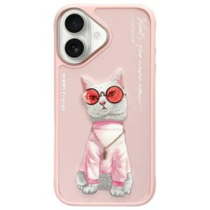 Nimmy Glasses Cool Cat iPhone 16 tok (rózsaszín)