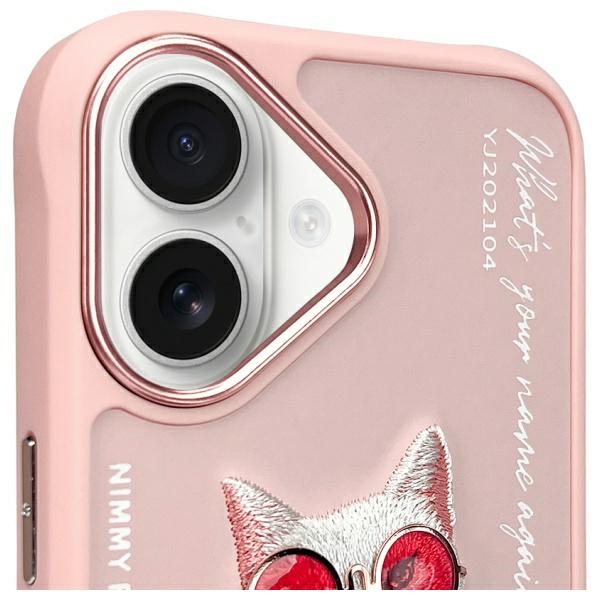 iTok webáruház - Hurtel Nimmy Glasses Cool Cat iPhone 16 tok (rózsaszín) 3 Nimmy Glasses Cool Cat iPhone 16 Case (rózsaszín)