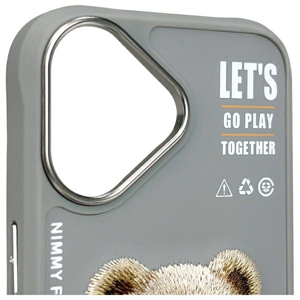 iTok webáruház - Hurtel Nimmy Cool&Cute 2.0 Bear tok iPhone 16-hoz (szürke) 5 Nimmy Cool&Cute 2.0 Bear Case for iPhone 16 (szürke)