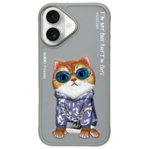 Nimmy Glasses Cool Cat iPhone 16 tok (szürke)