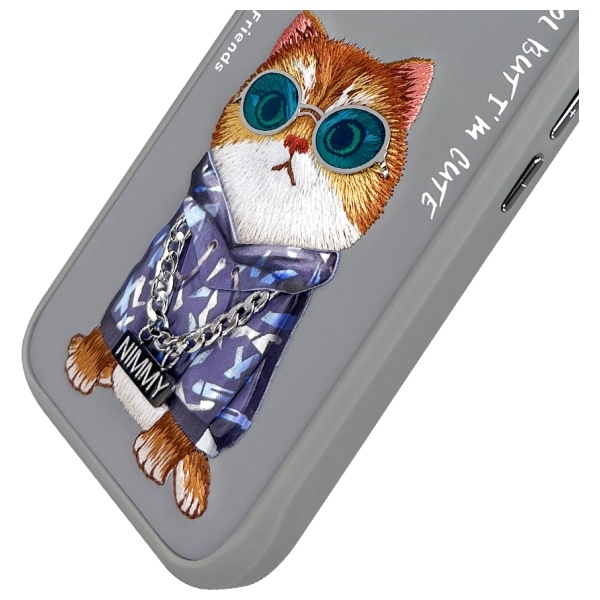 iTok webáruház - Hurtel Nimmy Glasses Cool Cat iPhone 16 tok (szürke) 7 Nimmy Glasses Cool Cat iPhone 16 Case (szürke)