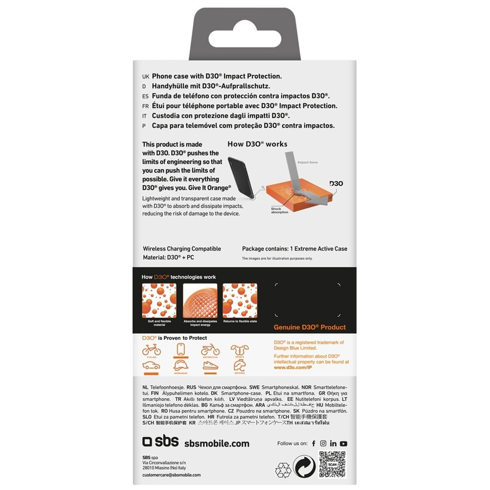 iTok webáruház - SBS SBS Extreme Active D3O tok iPhone 16e/17e készülékhez (átlátszó) 4 SBS Extreme Active D3O Case for iPhone 16e/17e (átlátszó)