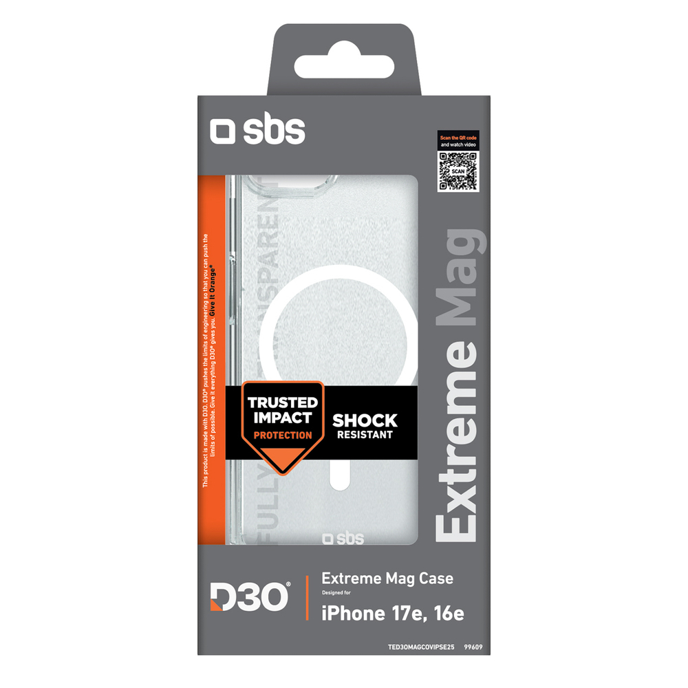 iTok webáruház - SBS SBS Extreme Mag D3O MagSafe tok iPhone 16e/17e készülékhez (átlátszó) 2 SBS Extreme Mag D3O MagSafe Case for iPhone 16e/17e (átlátszó)