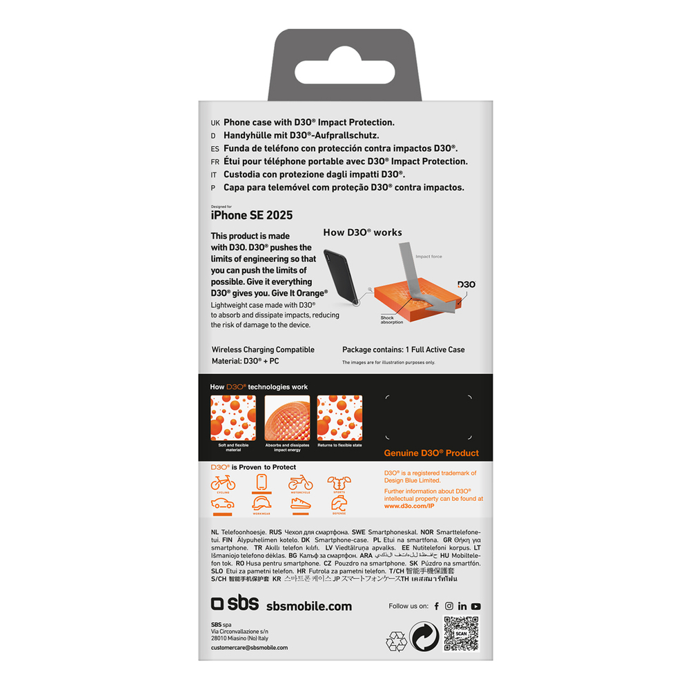iTok webáruház - SBS SBS Full Active D3O tok iPhone 16e/17e készülékhez (fekete) 3 SBS Full Active D3O Case for iPhone 16e/17e (fekete)