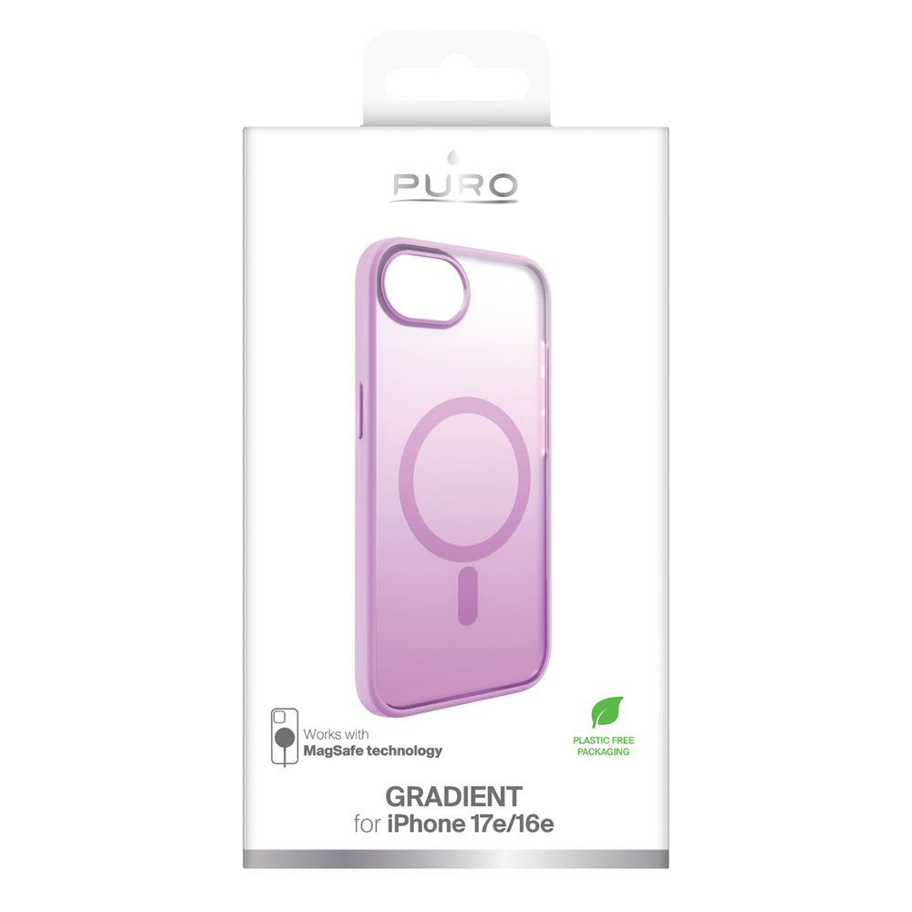 iTok webáruház - Puro Puro Gradient MagSafe szilikon tok iPhone 16e/17e készülékhez (rózsaszín) 2 Puro Gradient MagSafe Silicone Case for iPhone 16e/17e (rózsaszín)