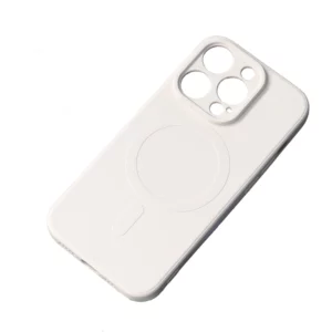 Szilikon tok MagSafe-fel iPhone 16e / 17e (bézs)