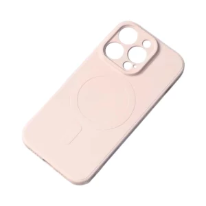 Szilikon tok MagSafe kompatibilis iPhone 16e / 17e (rózsaszín)