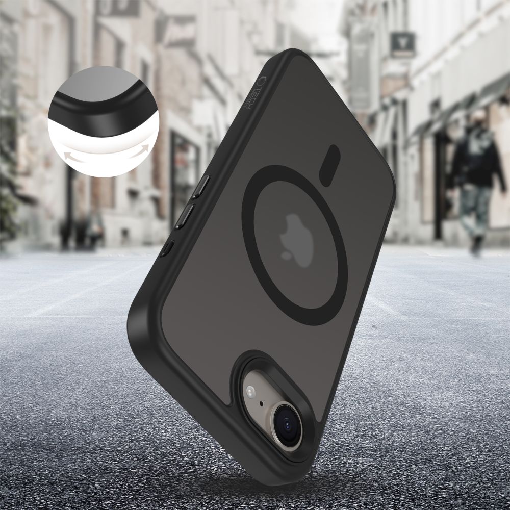 iTok webáruház - Tech-Protect Tech-Protect MagMat MagSafe tok iPhone 16e / 17e készülékhez (matt fekete) 4 Tech-Protect MagMat MagSafe Case for iPhone 16e / 17e (matt fekete)