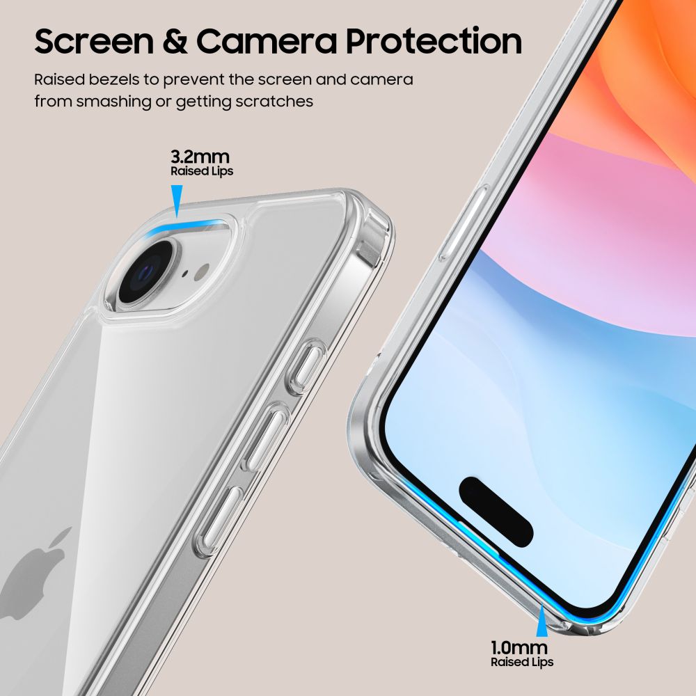 iTok webáruház - Tech-Protect Tech-Protect FlexAir Hybrid tok iPhone 16e / 17e-hez (átlátszó) 4 Tech-Protect FlexAir Hybrid Case for iPhone 16e / 17e (átlátszó)