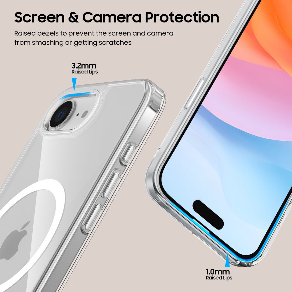 iTok webáruház - Tech-Protect Tech-Protect FlexAir Hybrid MagSafe tok iPhone 16e / 17e készülékhez (átlátszó) 5 Tech-Protect FlexAir Hybrid MagSafe Case for iPhone 16e / 17e (átlátszó)