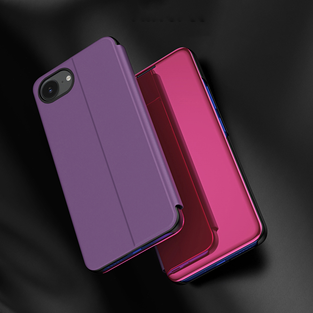 iTok webáruház - Hurtel Clear View Case tok iPhone 16e / 17e készülékhez (rózsaszín) 3 Clear View Case for iPhone 16e / 17e Flip Cover (rózsaszín)