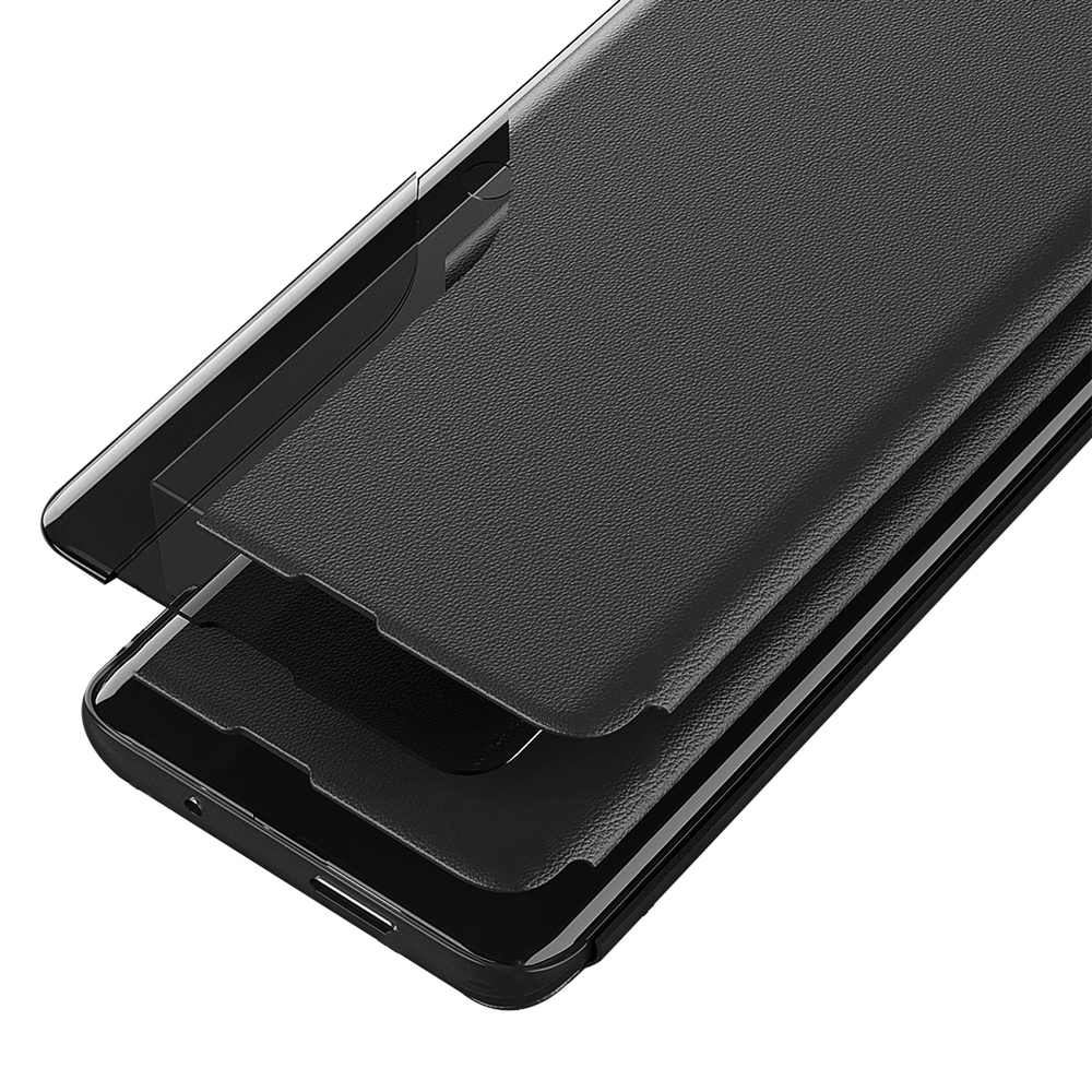 iTok webáruház - Hurtel Eco Leather View tok állvánnyal iPhone 16e / 17e készülékhez (fekete) 2 Eco Leather View Case, an elegant case with a flap and stand for iPhone 16e / 17e (fekete)