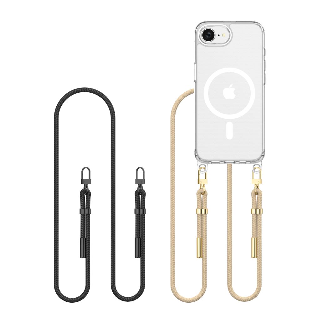 iTok webáruház - Tech-Protect Tech-Protect FlexAir Chain MagSafe tok iPhone 16e / 17e készülékhez (fekete és bézs) 1 Tech-Protect FlexAir Chain MagSafe Case for iPhone 16e / 17e (fekete és bézs)