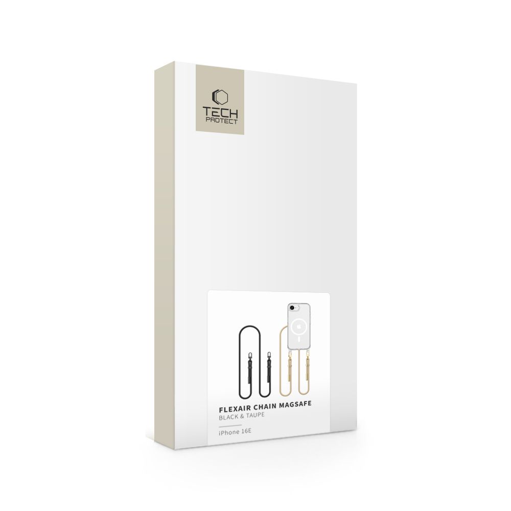 iTok webáruház - Tech-Protect Tech-Protect FlexAir Chain MagSafe tok iPhone 16e / 17e készülékhez (fekete és bézs) 6 Tech-Protect FlexAir Chain MagSafe Case for iPhone 16e / 17e (fekete és bézs)