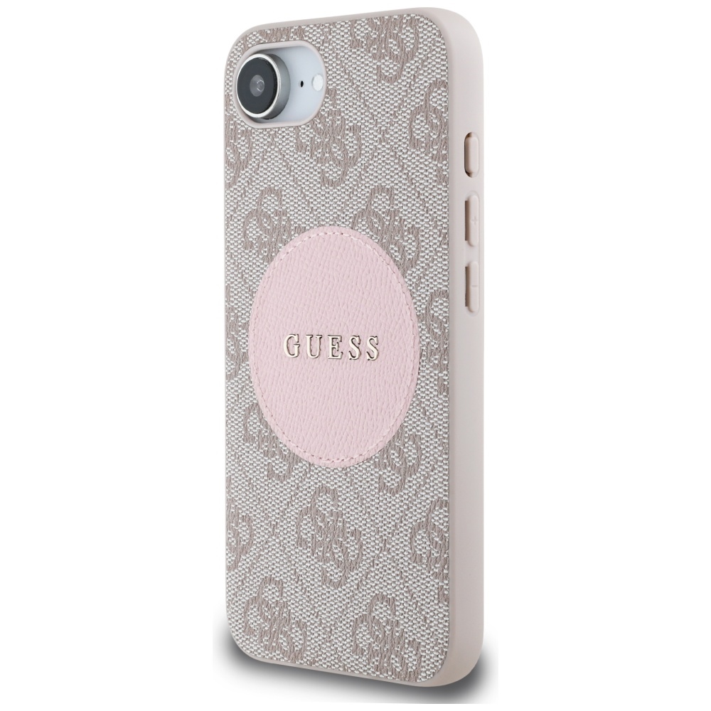 iTok webáruház - Guess Guess 4G Circle Classic Logo MagSafe tok iPhone 16e készülékhez (rózsaszín) 2 Guess 4G Circle Classic Logo MagSafe case for iPhone 16e (rózsaszín)