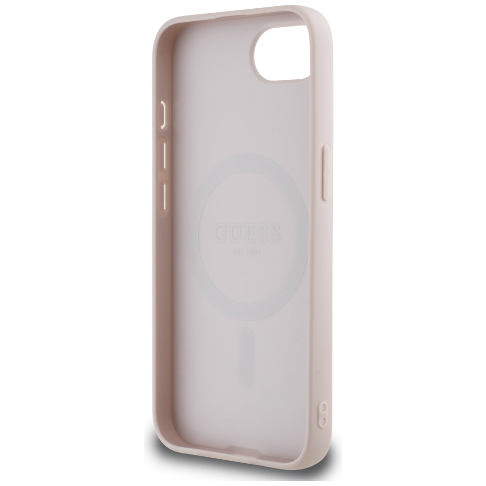 iTok webáruház - Guess Guess 4G Circle Classic Logo MagSafe tok iPhone 16e készülékhez (rózsaszín) 7 Guess 4G Circle Classic Logo MagSafe case for iPhone 16e (rózsaszín)