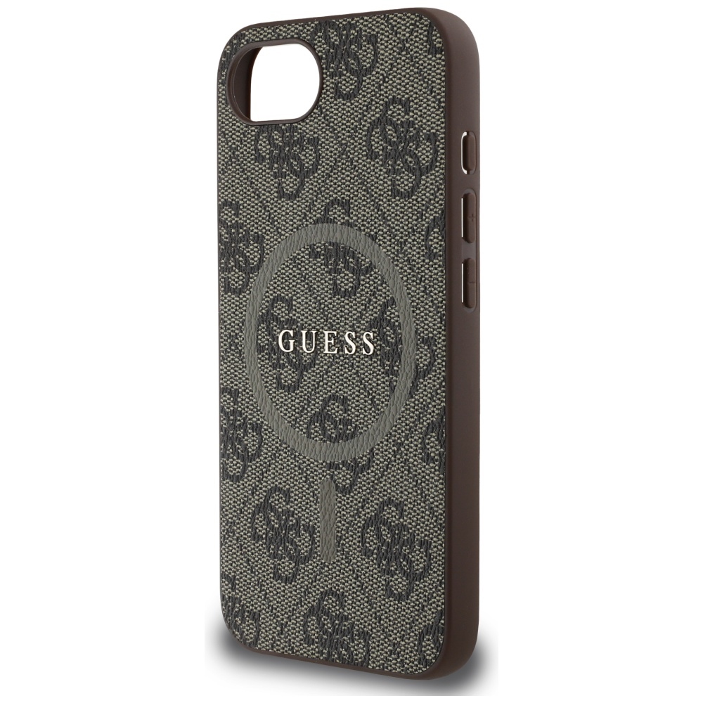 iTok webáruház - Guess Guess 4G Ring Classic Logo MagSafe iPhone 16e tok (barna) 6 Guess 4G Ring Classic Logo MagSafe iPhone 16e Case (barna)