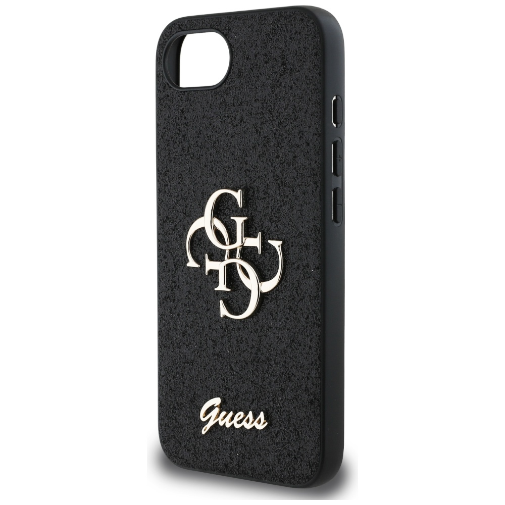 iTok webáruház - Guess Guess Fixed Glitter Big 4G tok iPhone 16e (fekete) 6 Guess Fixed Glitter Big 4G case for iPhone 16e (fekete)