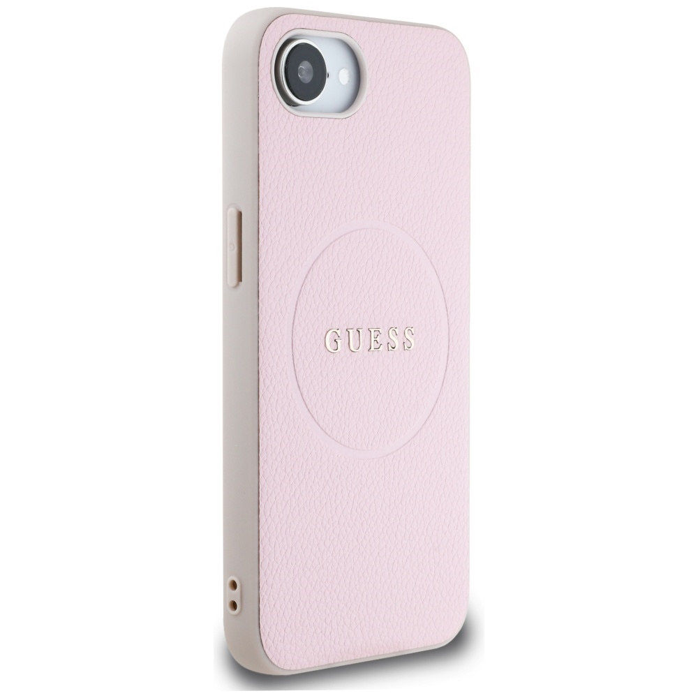 iTok webáruház - Guess Guess Grained Ring MagSafe tok iPhone 16e készülékhez (rózsaszín) 4 Guess Grained Ring MagSafe iPhone 16e Case (rózsaszín)