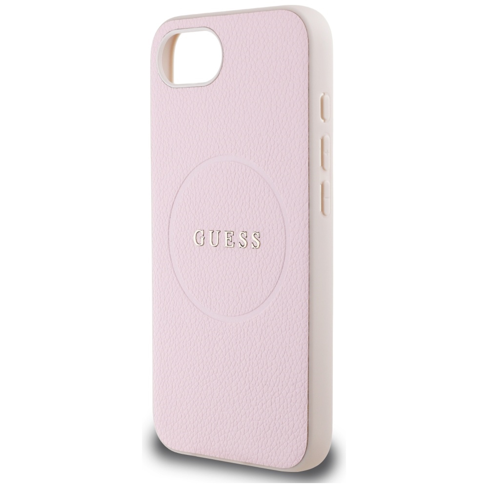iTok webáruház - Guess Guess Grained Ring MagSafe tok iPhone 16e készülékhez (rózsaszín) 6 Guess Grained Ring MagSafe iPhone 16e Case (rózsaszín)