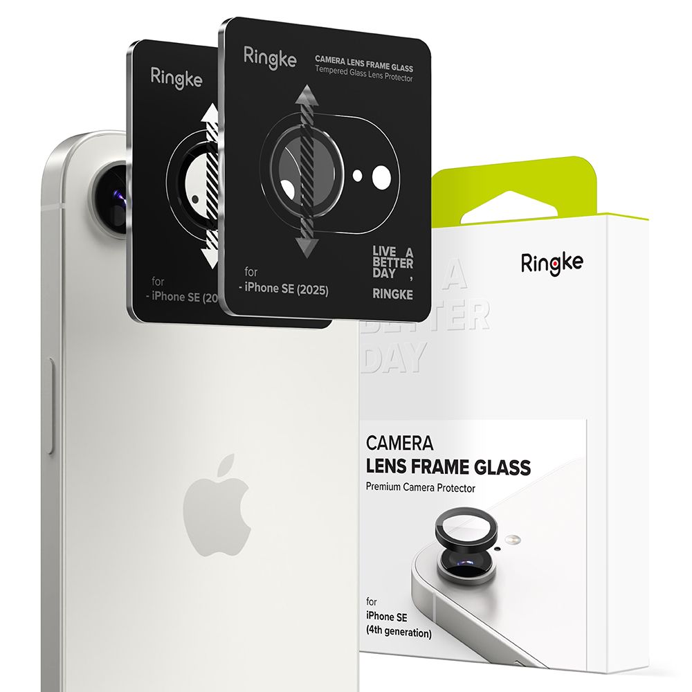 iTok webáruház - Ringke Ringke Camera Frame Protector kameravédő 2 db iPhone 16e / 17e készülékhez (fekete) 1 Ringke Camera Frame Protector 2-pack for iPhone 16e / 17e (fekete)