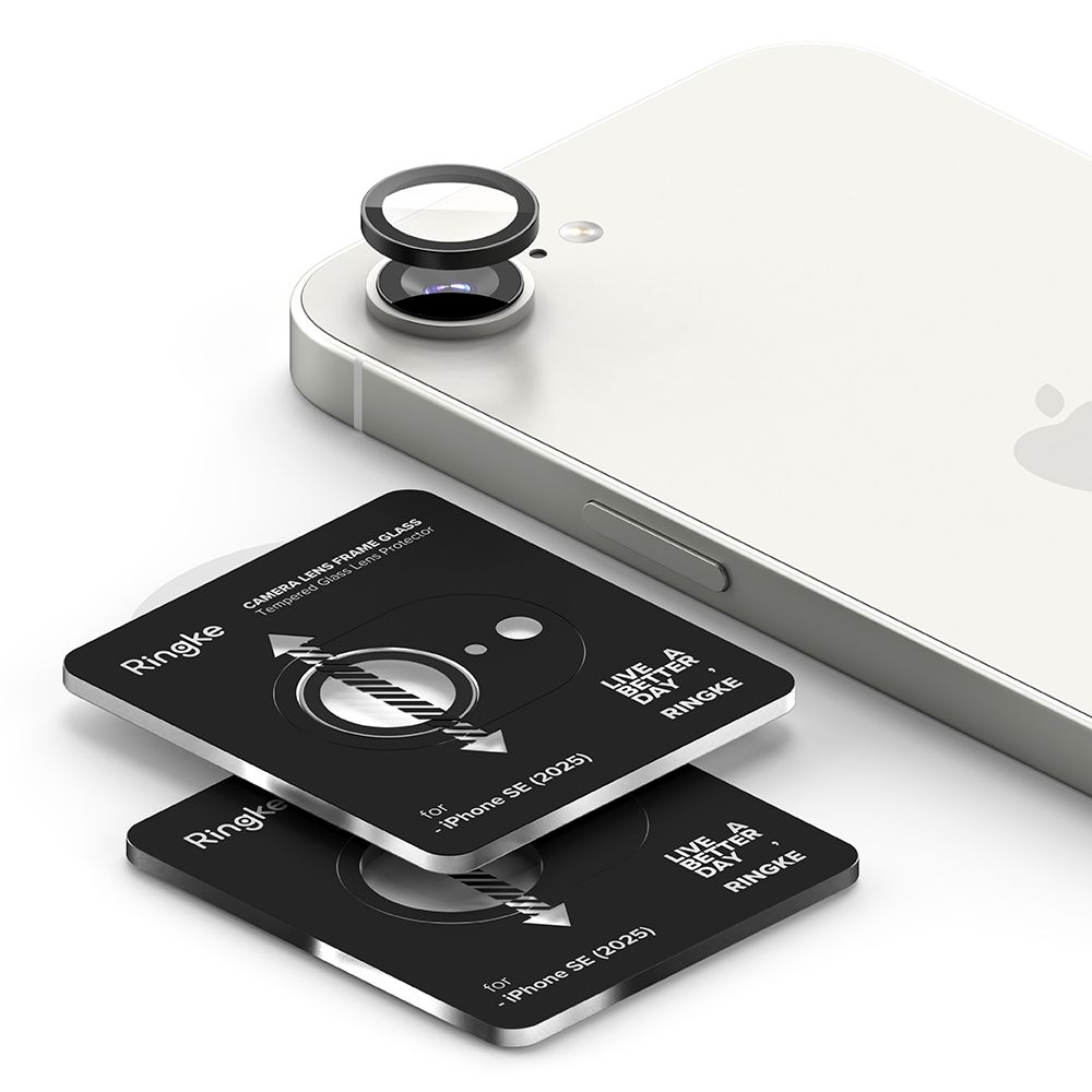 iTok webáruház - Ringke Ringke Camera Frame Protector kameravédő 2 db iPhone 16e / 17e készülékhez (fekete) 4 Ringke Camera Frame Protector 2-pack for iPhone 16e / 17e (fekete)