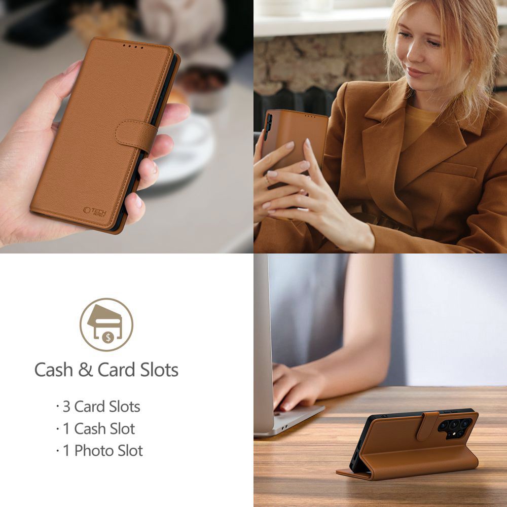iTok webáruház - Tech-Protect Tech-Protect Wallet Case for iPhone 16e / 17e (barna) 4 Tech-Protect Wallet Case for iPhone 16e / 17e (barna)