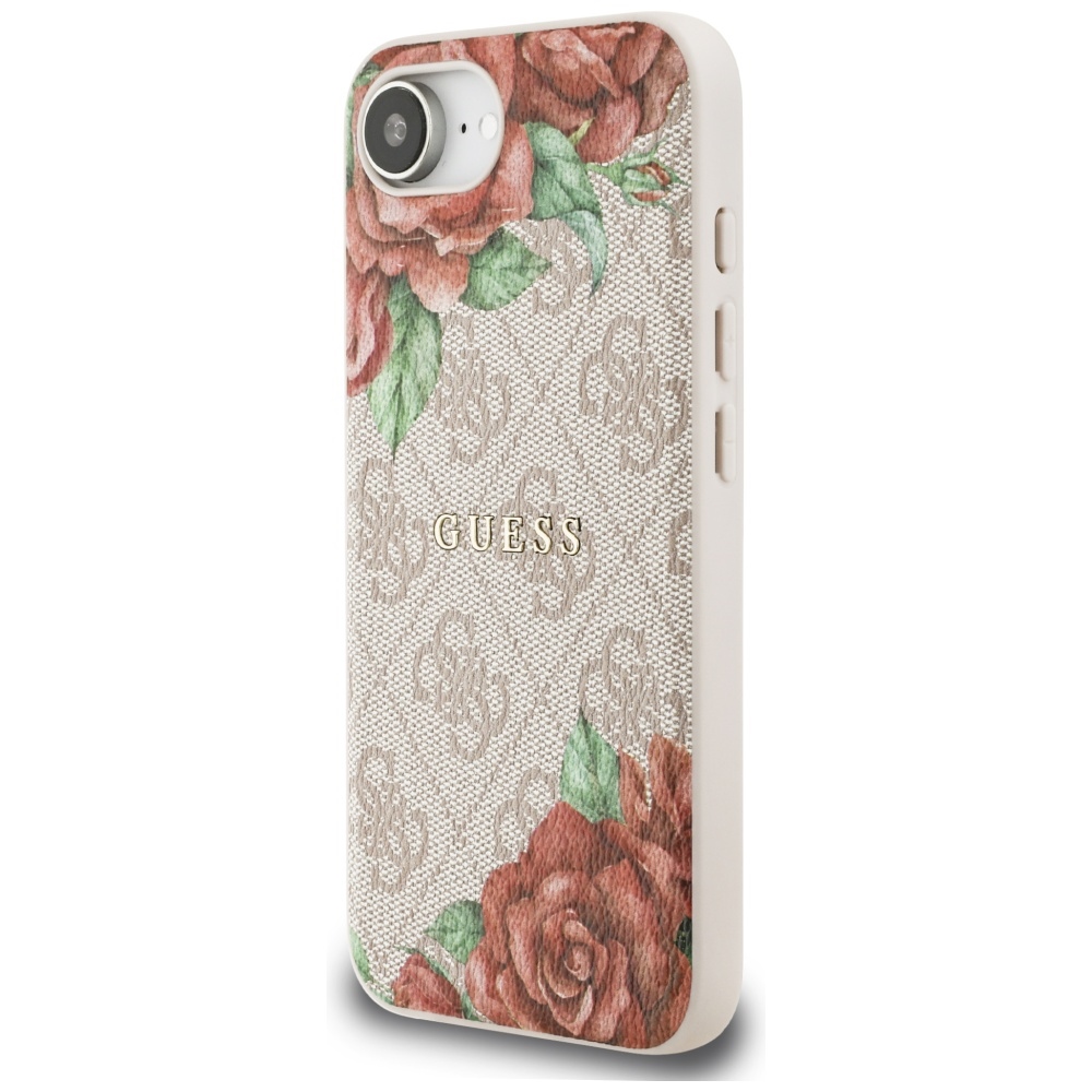 iTok webáruház - Guess Guess 4G Flowers Print MagSafe tok iPhone 16e-hez (rózsaszín) 2 Guess 4G Flowers Print MagSafe iPhone 16e Case (rózsaszín)
