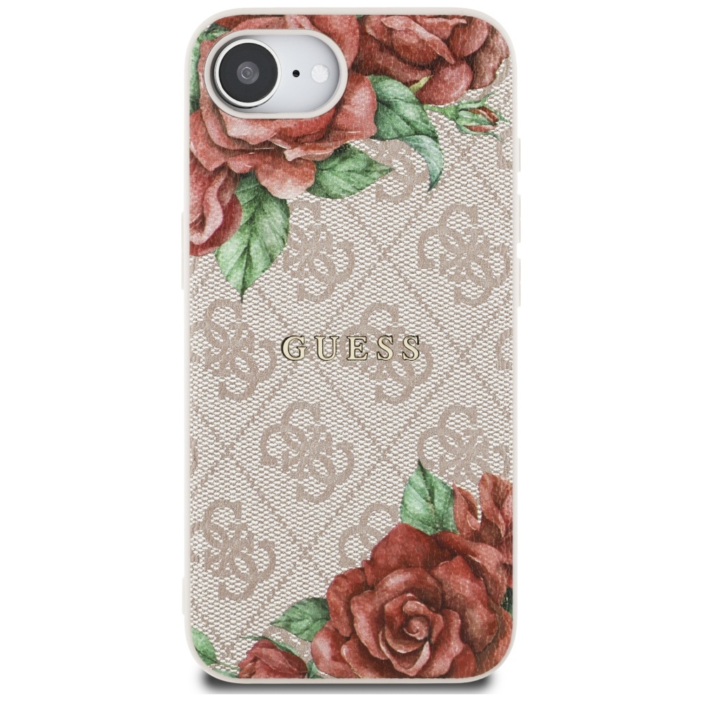 iTok webáruház - Guess Guess 4G Flowers Print MagSafe tok iPhone 16e-hez (rózsaszín) 3 Guess 4G Flowers Print MagSafe iPhone 16e Case (rózsaszín)