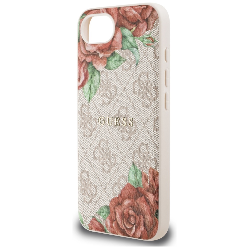 iTok webáruház - Guess Guess 4G Flowers Print MagSafe tok iPhone 16e-hez (rózsaszín) 6 Guess 4G Flowers Print MagSafe iPhone 16e Case (rózsaszín)