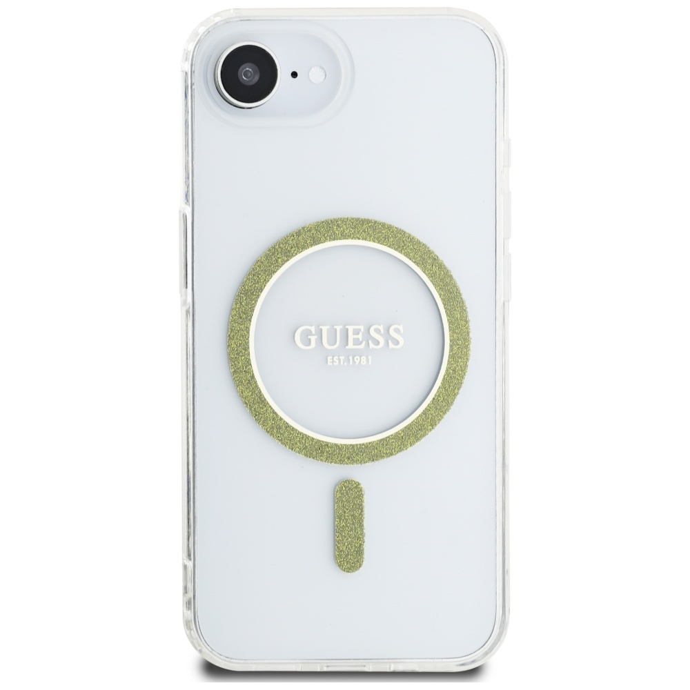 iTok webáruház - Guess Guess IML Glitter Circle MagSafe tok iPhone 16e – átlátszó (átlátszó) 3 Guess IML Glitter Circle MagSafe iPhone 16e Case (átlátszó)