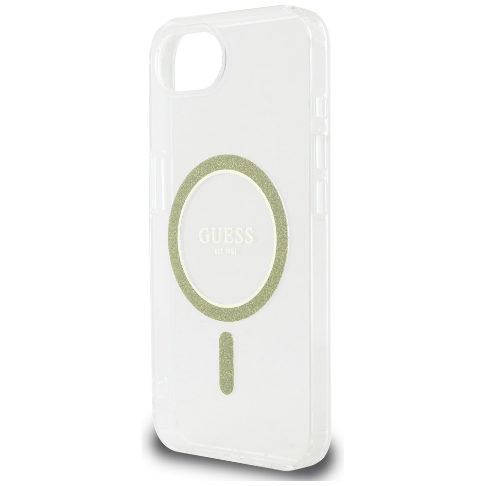 iTok webáruház - Guess Guess IML Glitter Circle MagSafe tok iPhone 16e – átlátszó (átlátszó) 6 Guess IML Glitter Circle MagSafe iPhone 16e Case (átlátszó)