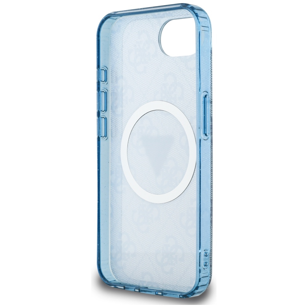 iTok webáruház - Guess Guess IML Metal Glitter 4G Circle Triangle MagSafe tok iPhone 16e készülékhez (kék) 7 Guess IML Metal Glitter 4G Circle Triangle MagSafe Case for iPhone 16e (kék)