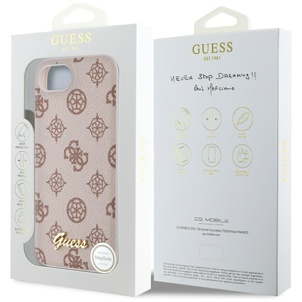 iTok webáruház - Guess Guess Peony Script Logo MagSafe iPhone 16e tok (barna) 8 Guess Peony Script Logo MagSafe iPhone 16e Case (barna)