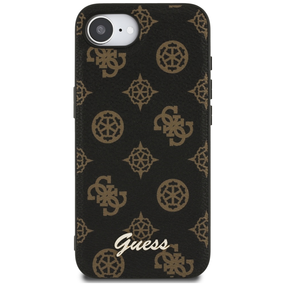 iTok webáruház - Guess Guess Peony Script Logo MagSafe tok iPhone 16e készülékhez – fekete 3 Guess Peony Script Logo MagSafe iPhone 16e Case Black