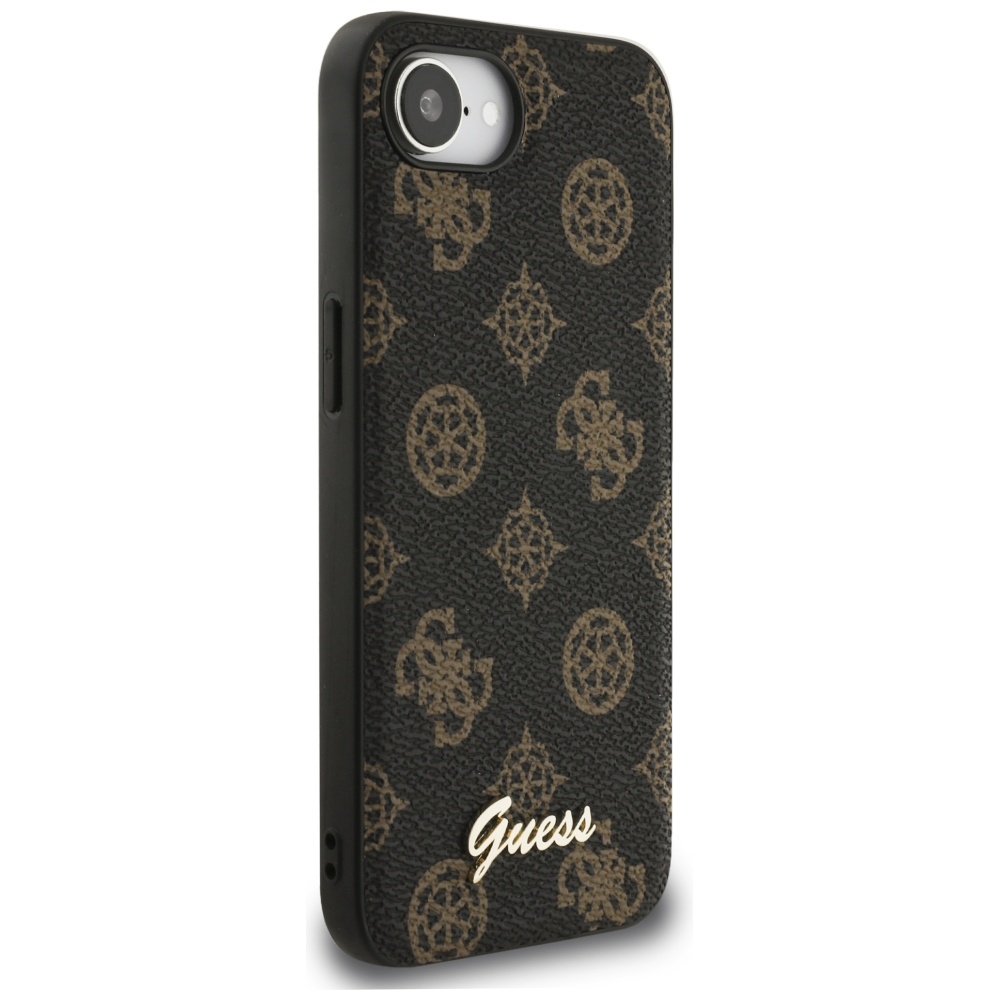 iTok webáruház - Guess Guess Peony Script Logo MagSafe tok iPhone 16e készülékhez – fekete 4 Guess Peony Script Logo MagSafe iPhone 16e Case Black
