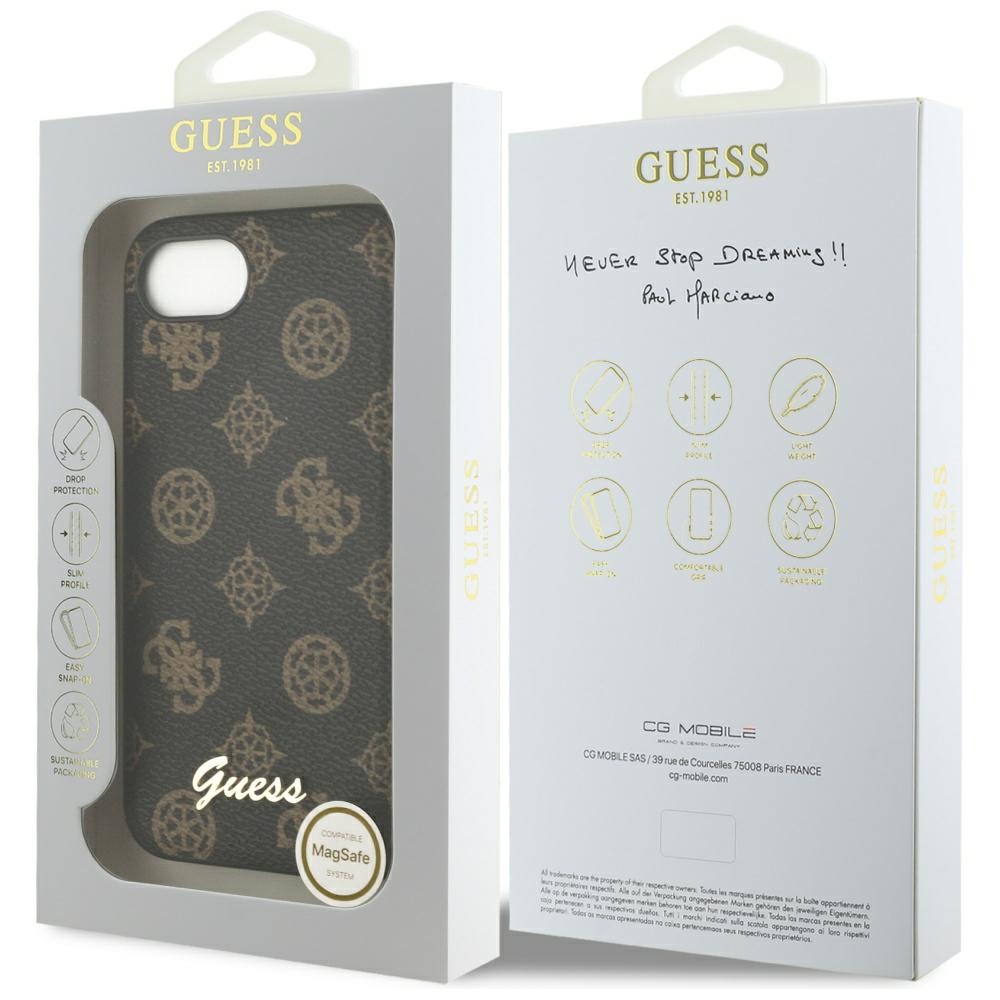 iTok webáruház - Guess Guess Peony Script Logo MagSafe tok iPhone 16e készülékhez – fekete 8 Guess Peony Script Logo MagSafe iPhone 16e Case Black