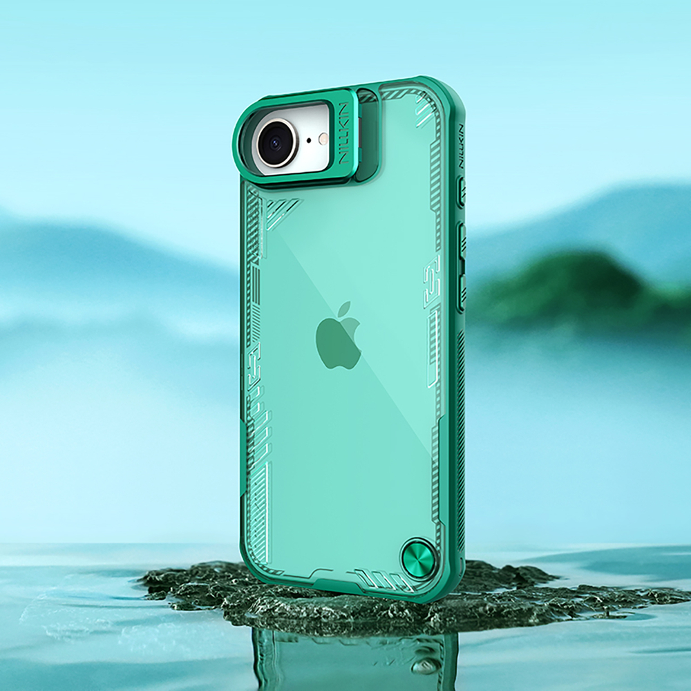 iTok webáruház - Nillkin Nillkin Iceblade Prop tok állvánnyal iPhone 16e / 17e készülékhez (zöld) 6 Nillkin Iceblade Prop Case with Stand for iPhone 16e / 17e (zöld)