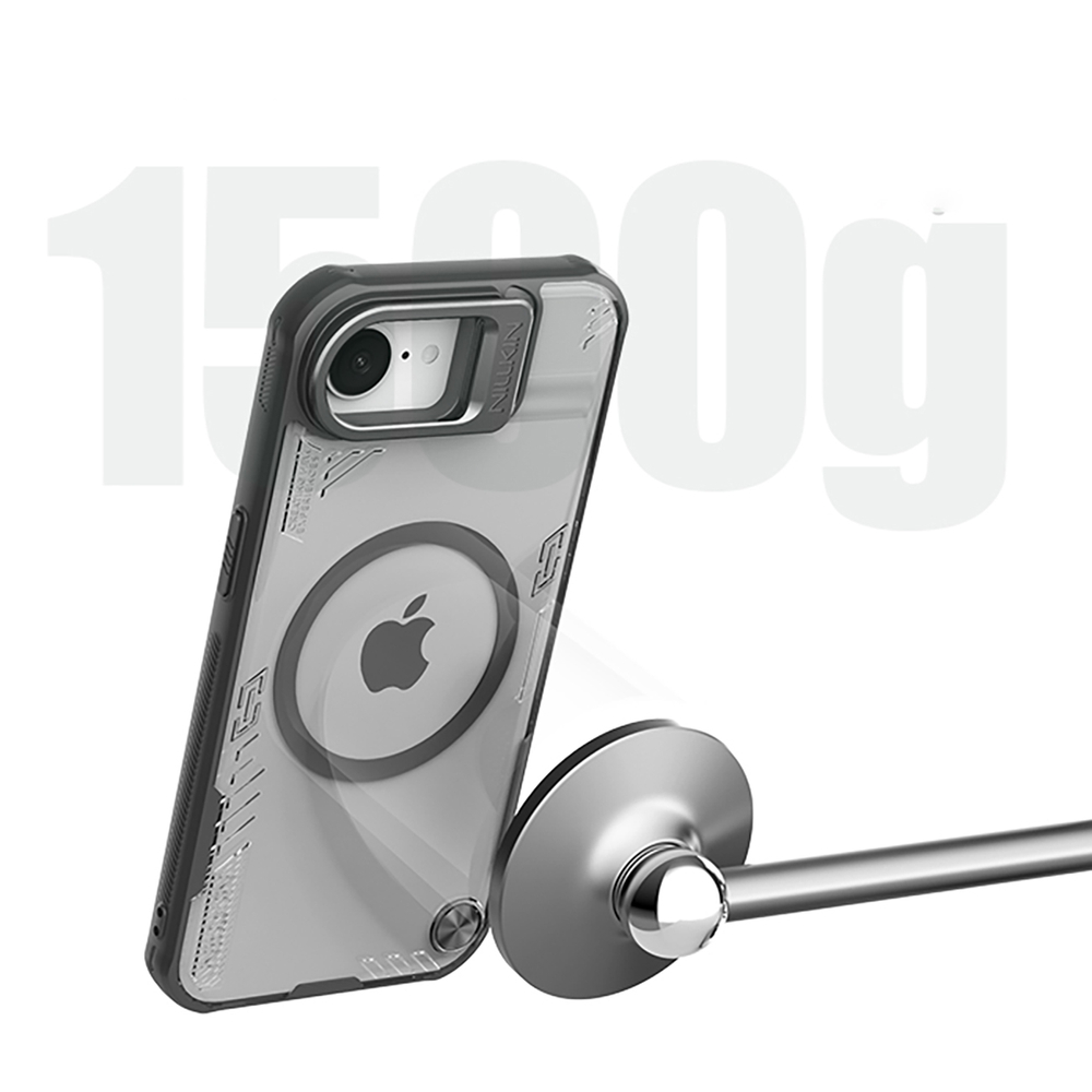 iTok webáruház - Nillkin Nillkin Iceblade Prop Magnetic tok állvánnyal iPhone 16e / 17e készülékhez (fekete) 6 Nillkin Iceblade Prop Magnetic Case with Stand for iPhone 16e / 17e (fekete)