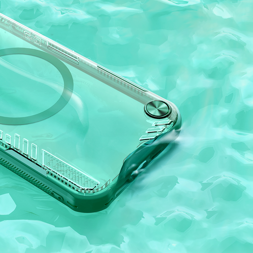 iTok webáruház - Nillkin Nillkin Iceblade Prop Magnetic tok állvánnyal iPhone 16e / 17e készülékhez (zöld) 7 Nillkin Iceblade Prop Magnetic Case with Stand for iPhone 16e / 17e (zöld)
