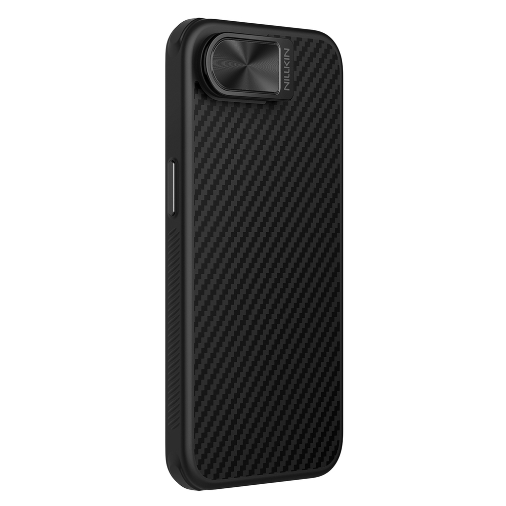 iTok webáruház - Nillkin Nillkin CarboProp Magnetic tok kameravédővel és állvánnyal iPhone 16e / 17e készülékhez (fekete) 3 Nillkin CarboProp Magnetic Case with Camera Cover and Stand for iPhone 16e / 17e (fekete)
